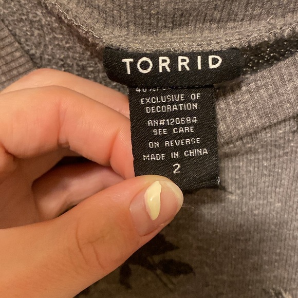 Floral Gray Sweater - Picture 2 of 3